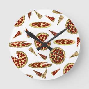 Relógio Redondo Pizza Lover's Pattern 