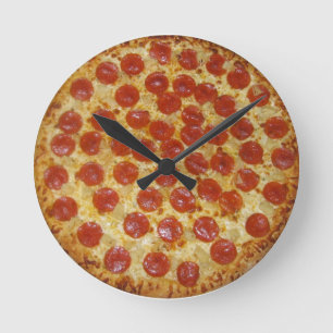 Relógio Redondo Pizza Time Pizza Clock