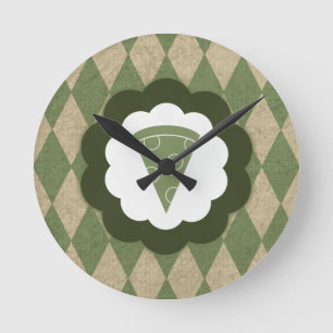 Relógio Redondo pizza vintage