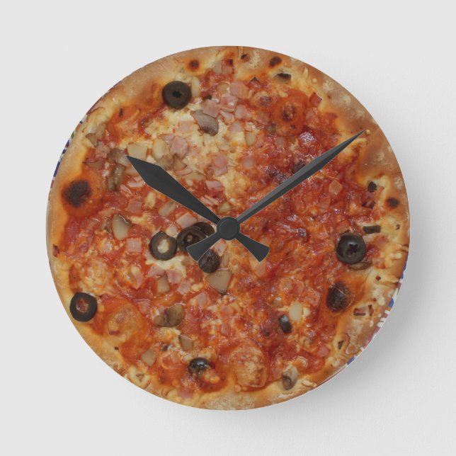 Relógio Redondo Pizza Wall Clock (Frente)