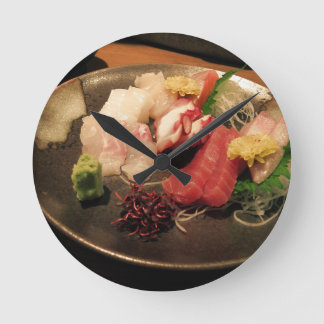 Relógio Redondo Placa Wasabi Japão Sushi Poder Peixe Ásia