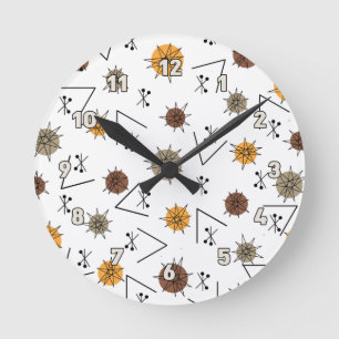 Relógio Redondo Planetas Modernos do Século Médio Sputnik (outono)