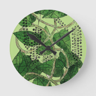 Relógio Redondo Planta da pimenta preta, 1578