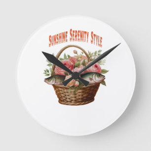 Relógio Redondo 🌸 Pocketful of Summer 🐠