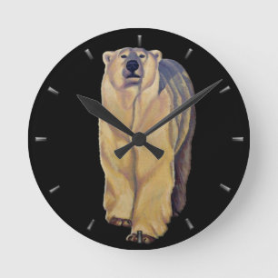 Relógio Redondo Polar Bear Clock Bear Wall Clocks Bear Decar