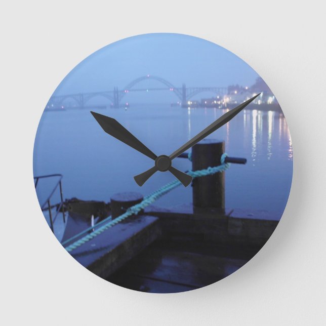 Relógio Redondo Ponte da noite (Frente)