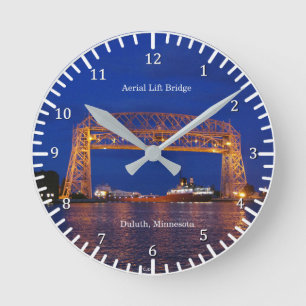 Relógio Redondo Ponte de elevador de Duluth & John aéreos G.