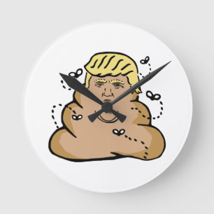 Relógio Redondo poop donald trump