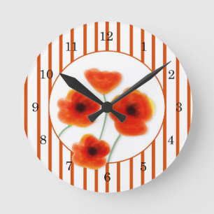 Relógio Redondo Poppies Wall Clock