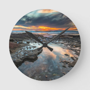 Relógio Redondo Pôr do sol das piscinas da maré