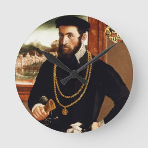 Relógio Redondo Portrait of Anton Rummel von Liechtenan