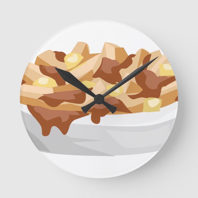 Relógio Redondo poutine (Frente)