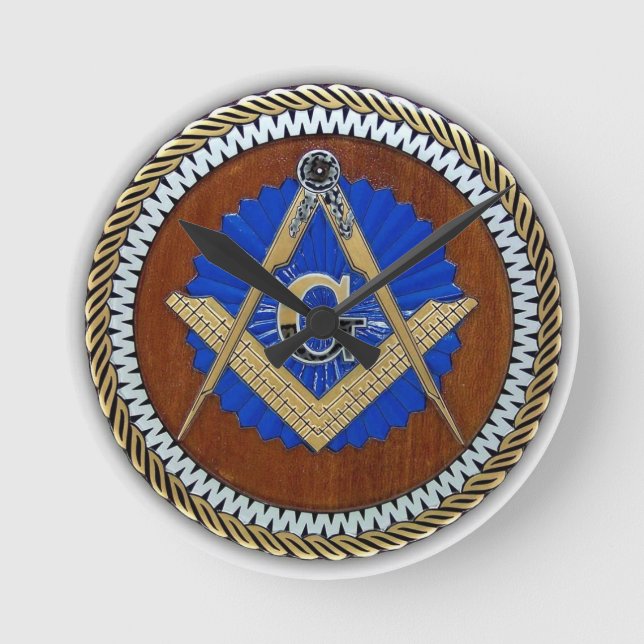 Relógio Redondo praça de conspiração de NWO Freemason (Frente)