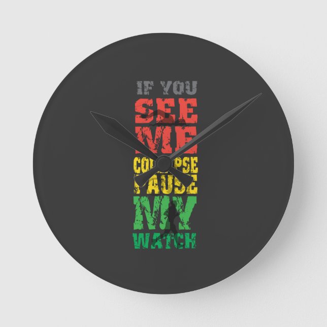 Relógio Redondo Presente de ciclismo em execução (Frente)