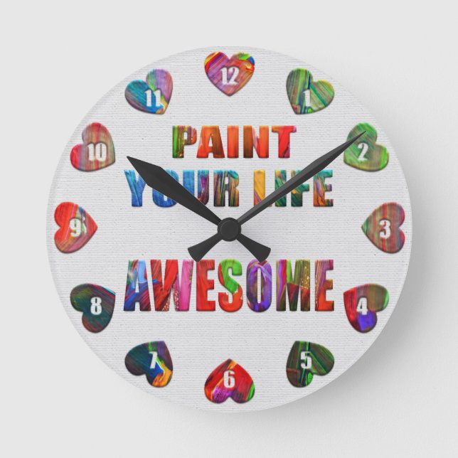 Relógio Redondo Presente para artistas/pintores/Crafters (Frente)