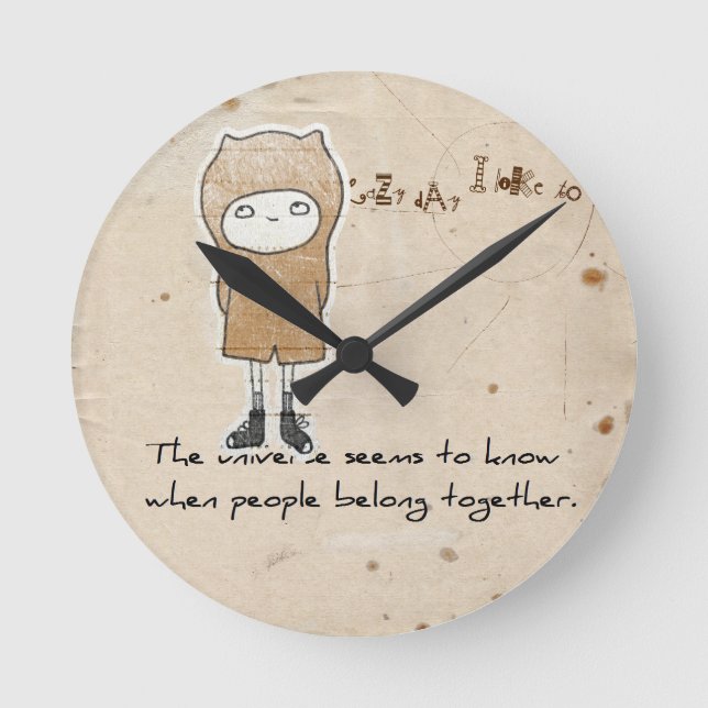 Relógio Redondo presentes da adopção (Frente)