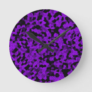 Relógio Redondo Preto e Roxo