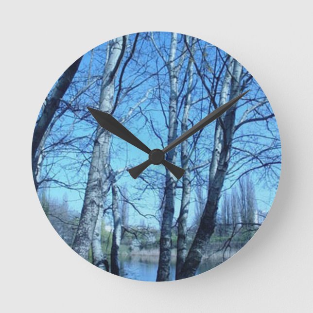 Relógio Redondo primavera inicial (Frente)