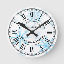 Relógio Redondo Primeiro Aniversário de Casamento