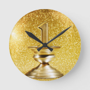 Relógio Redondo Primeiro troféu do lugar