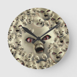 Relógio Redondo produtos assustadores com cara de boneca arte escu