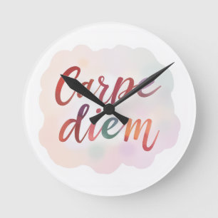 Relógio Redondo Produtos com design de carpe diem