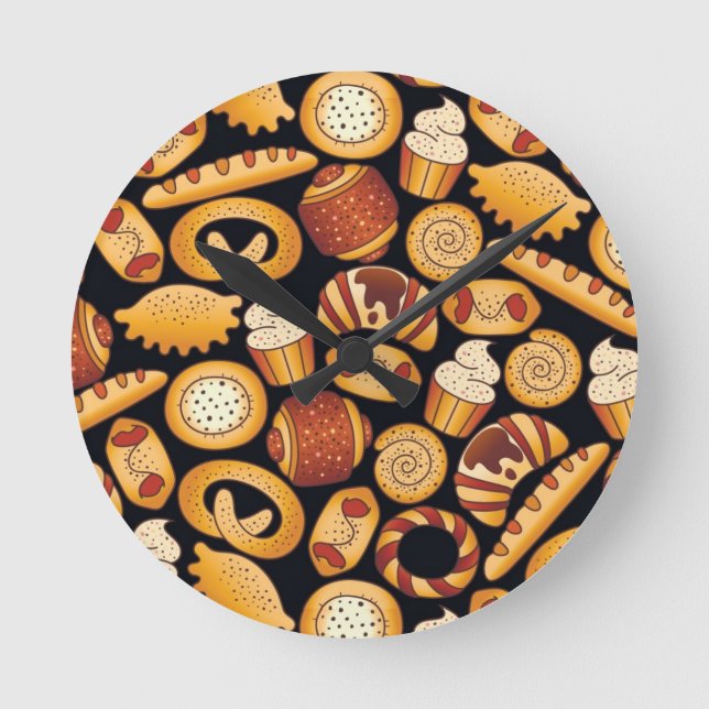 Relógio Redondo Produtos de padaria (Frente)