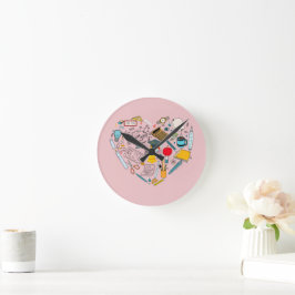 Relógio Redondo Professor Instrutor Professor Tool Heart