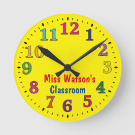 Relógio Redondo Professora de classe escolar