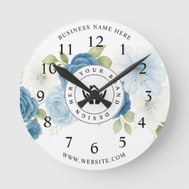 Relógio Redondo Promocional de texto e logotipo personalizado mini