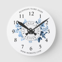 Relógio Redondo Promocional de texto e logotipo personalizado mini