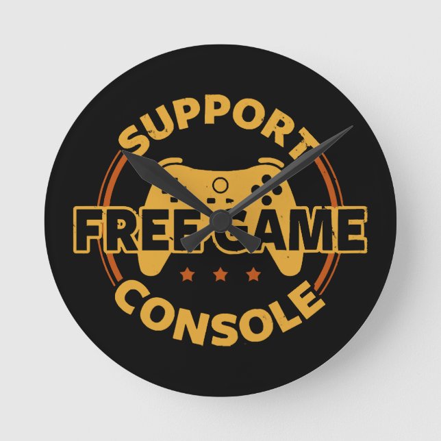 Relógio Redondo Protesto de jogo engraçado de console de jogos (Frente)