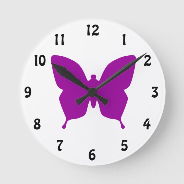 Relógio Redondo #Proud2BNaturalMe #Butterfly Crianças (Frente)