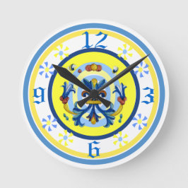 Relógio Redondo Pulso de disparo alegre do teste padrão da