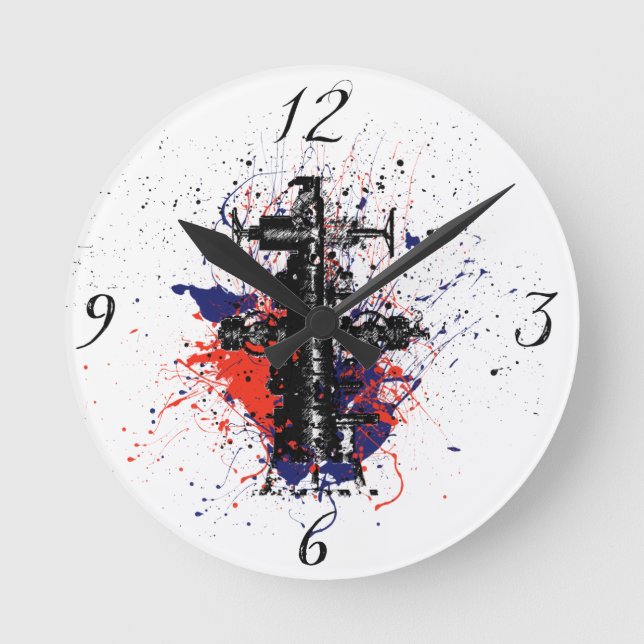 Relógio Redondo Pulso de disparo da fonte (Frente)