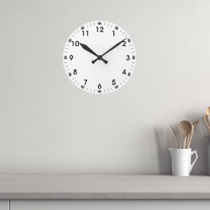 Relógio Redondo Pulso de disparo da pata do gato do cão de