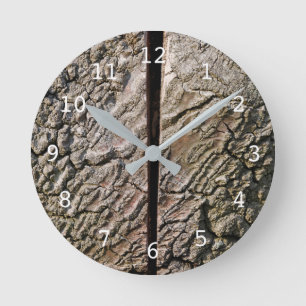 Relógio Redondo Pulso de disparo de madeira do latido