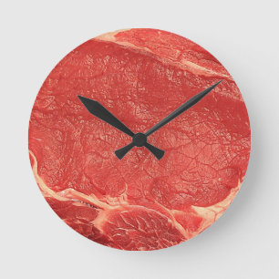 Relógio Redondo pulso de disparo de parede, carne, carne