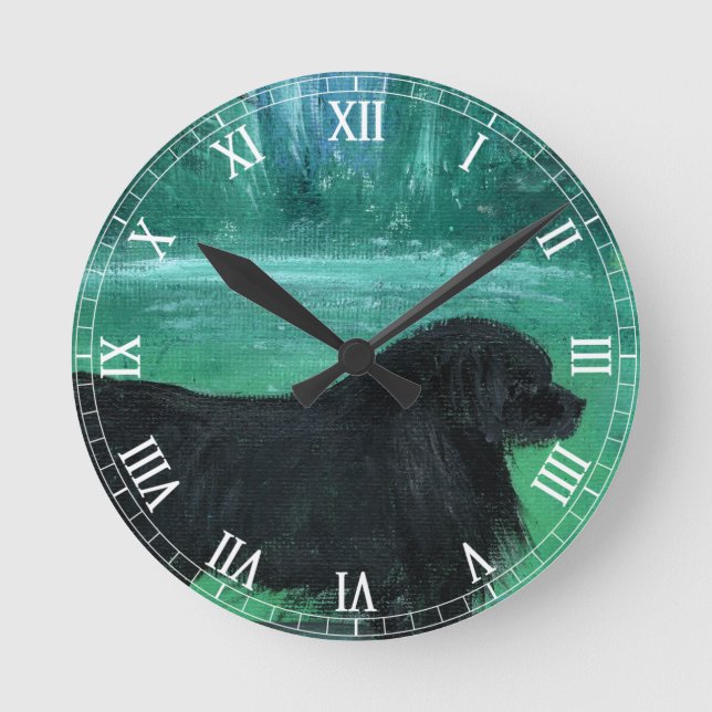 Relógio Redondo Pulso de disparo de parede clássico do cão de (Frente)