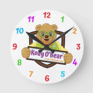 Relógio Redondo Pulso de disparo de parede de Kody O'Bear