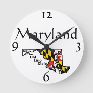 Relógio Redondo Pulso de disparo de parede de Maryland