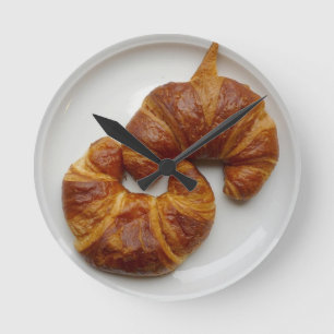 Relógio Redondo Pulso de disparo de parede do Croissant