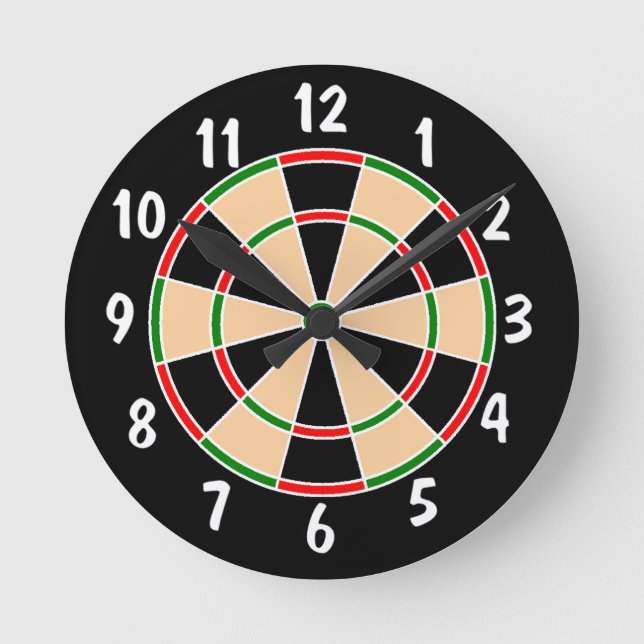 Relógio Redondo Pulso de disparo de parede do Dartboard (Frente)