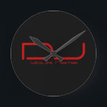 Relógio Redondo Pulso de disparo de parede do DJ<br><div class="desc">© 2009-2016 de Copyright</div>