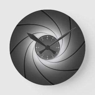 Relógio Redondo Pulso de disparo de parede do tambor de arma