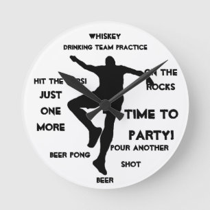 Relógio Redondo Pulso de disparo do bar da caverna do homem