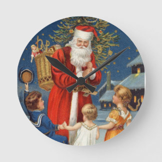 Relógio Redondo pulso de disparo do natal vintage