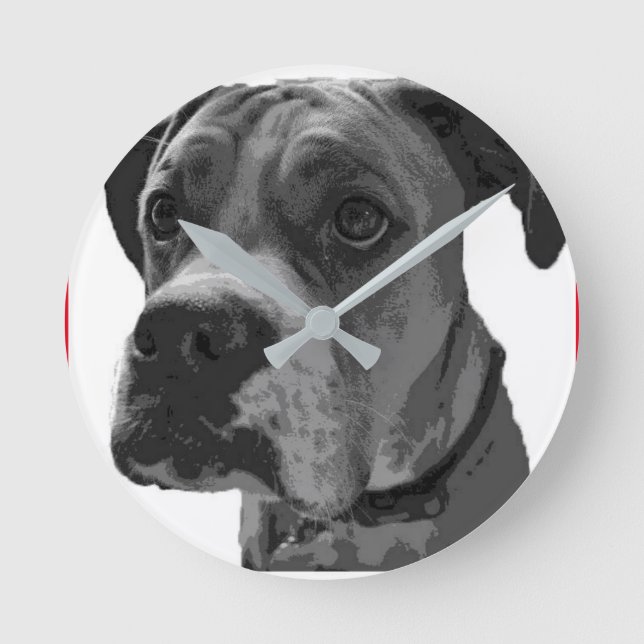 Relógio Redondo Pulso de disparo do pugilista (Frente)