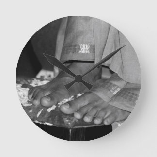 Relógio Redondo Pulso de disparo dos pés de Sathya Sai Baba Lotus