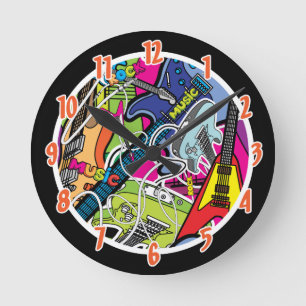 Relógio Redondo Pulso de disparo personalizado música do balancim